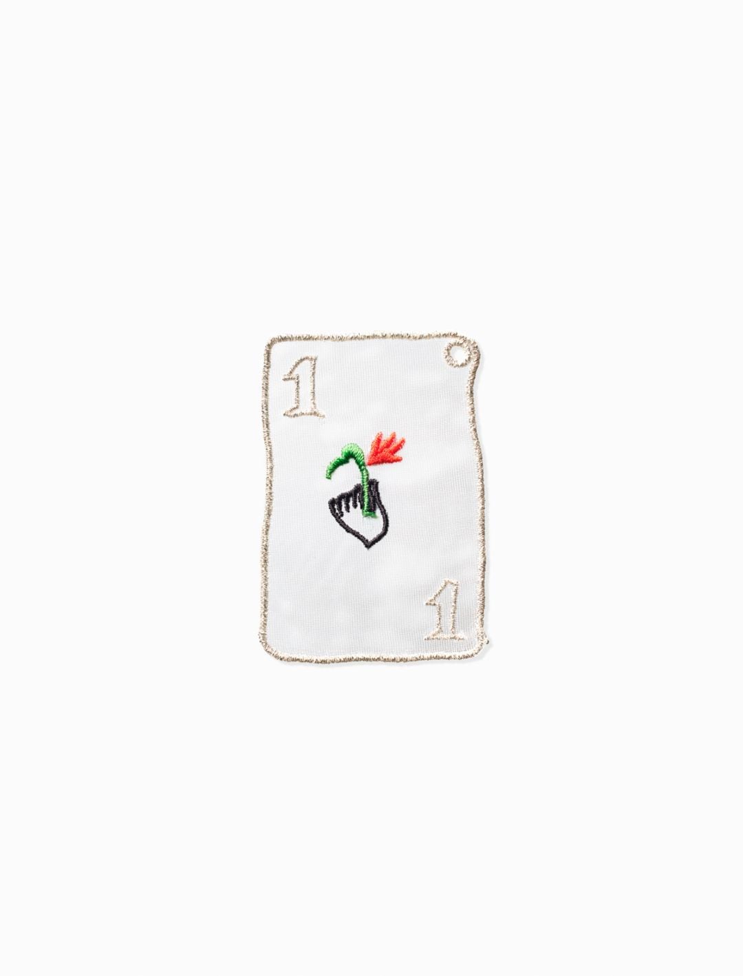 Playing Cards Embroidery Charm Flower
