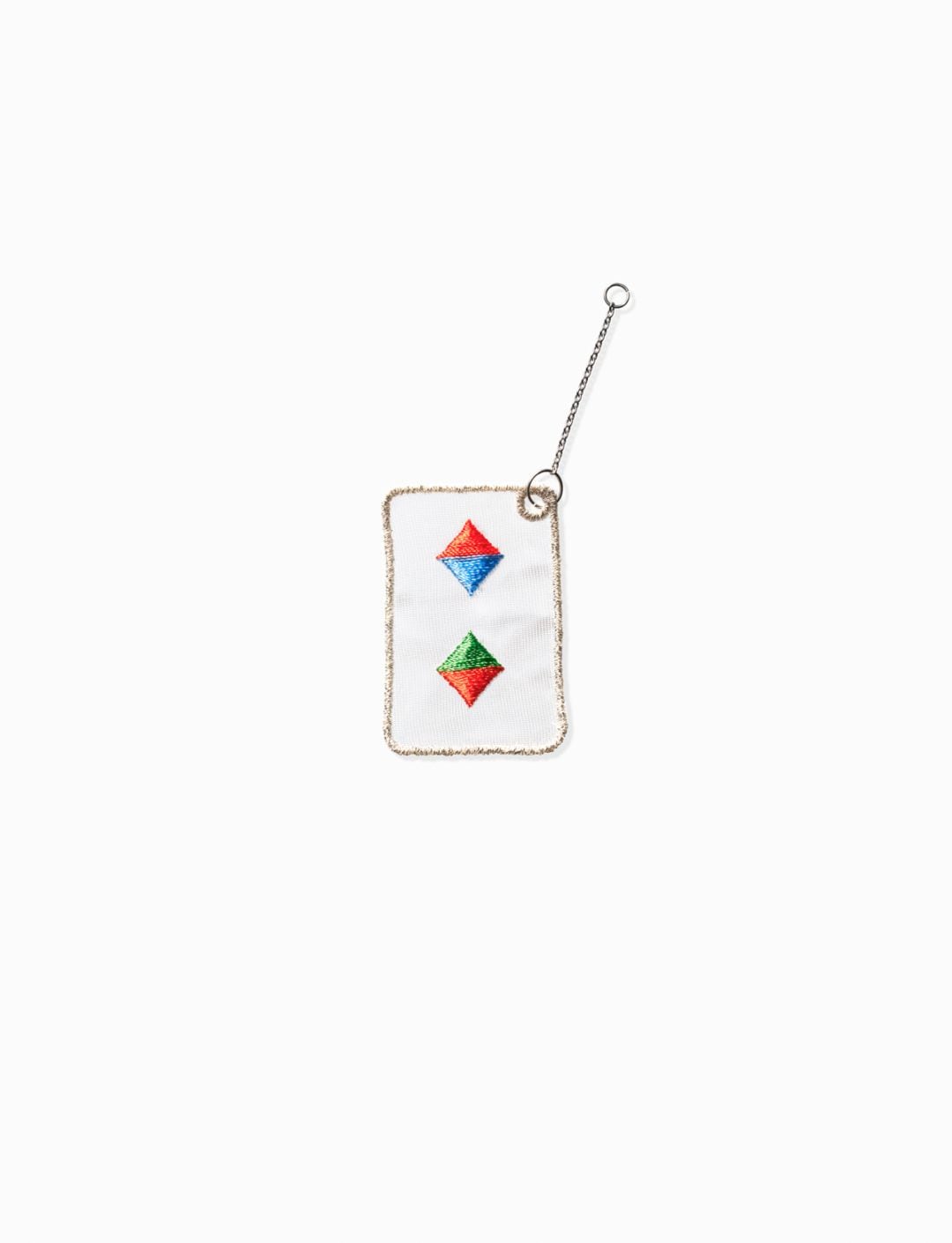 Playing Cards Embroidery Charm with Chain Diamond 2