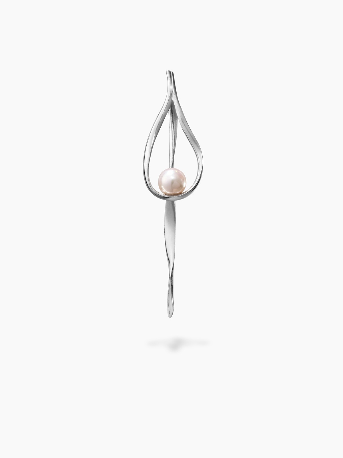 Ribbon Earring Drop B + Long Back Ribbon, Single