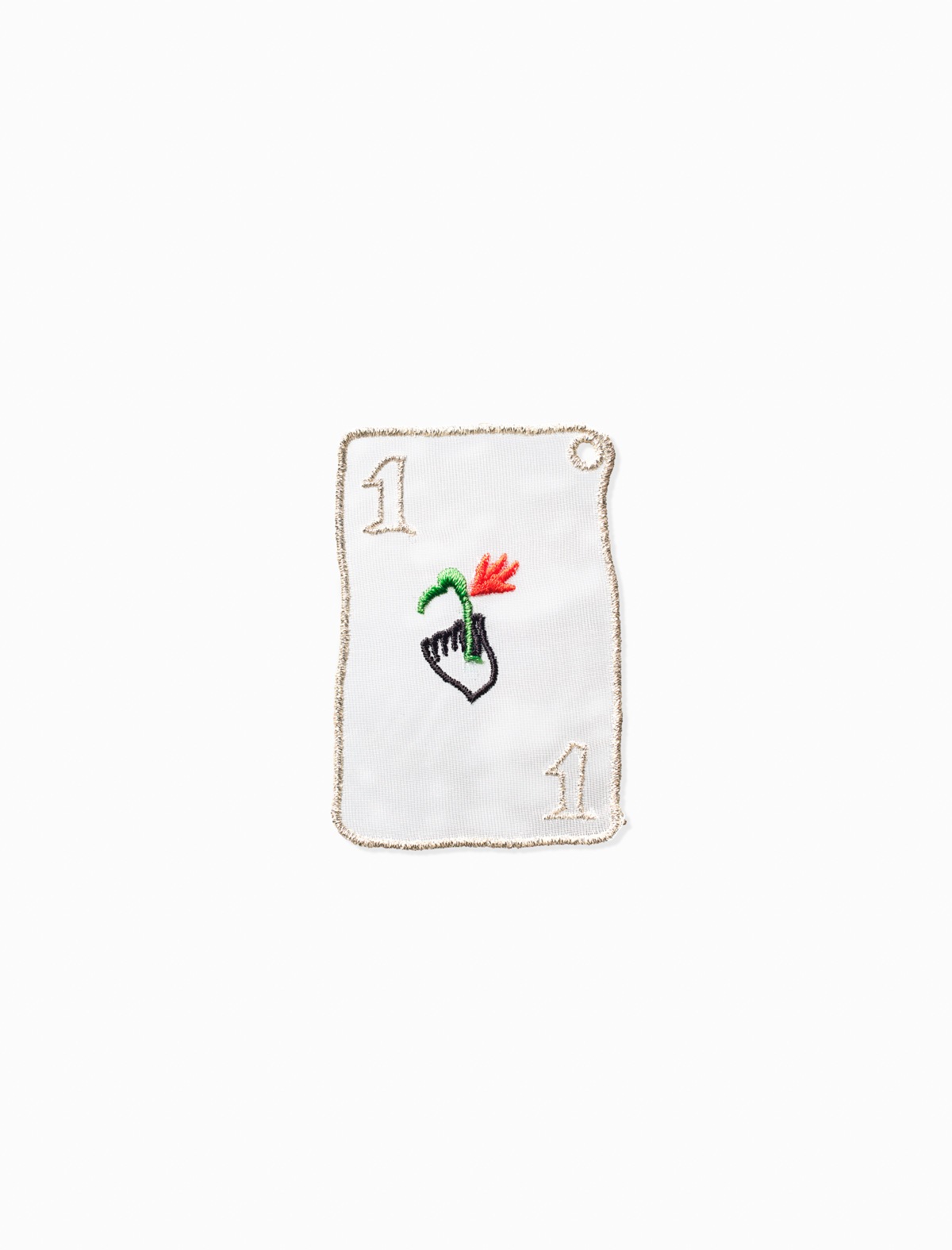 Playing Cards Embroidery Charm Flower