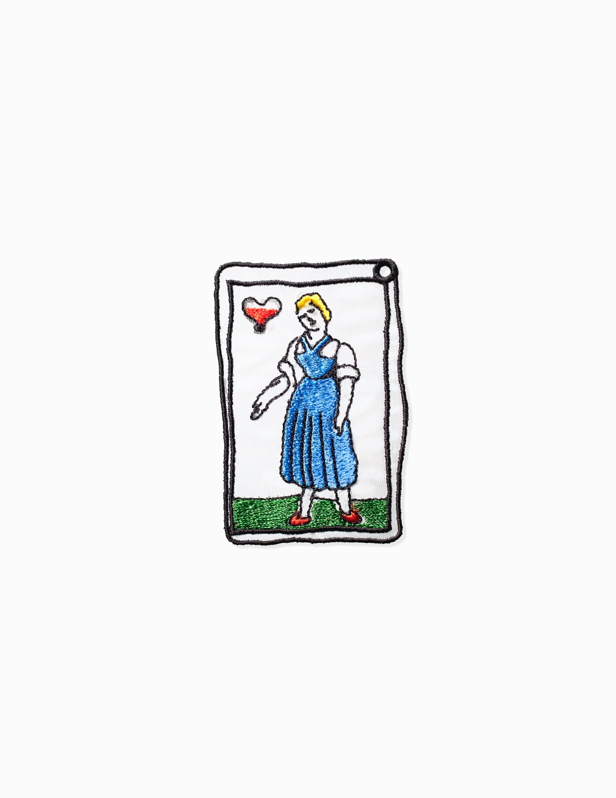Playing Cards Embroidery Charm Heart Queen