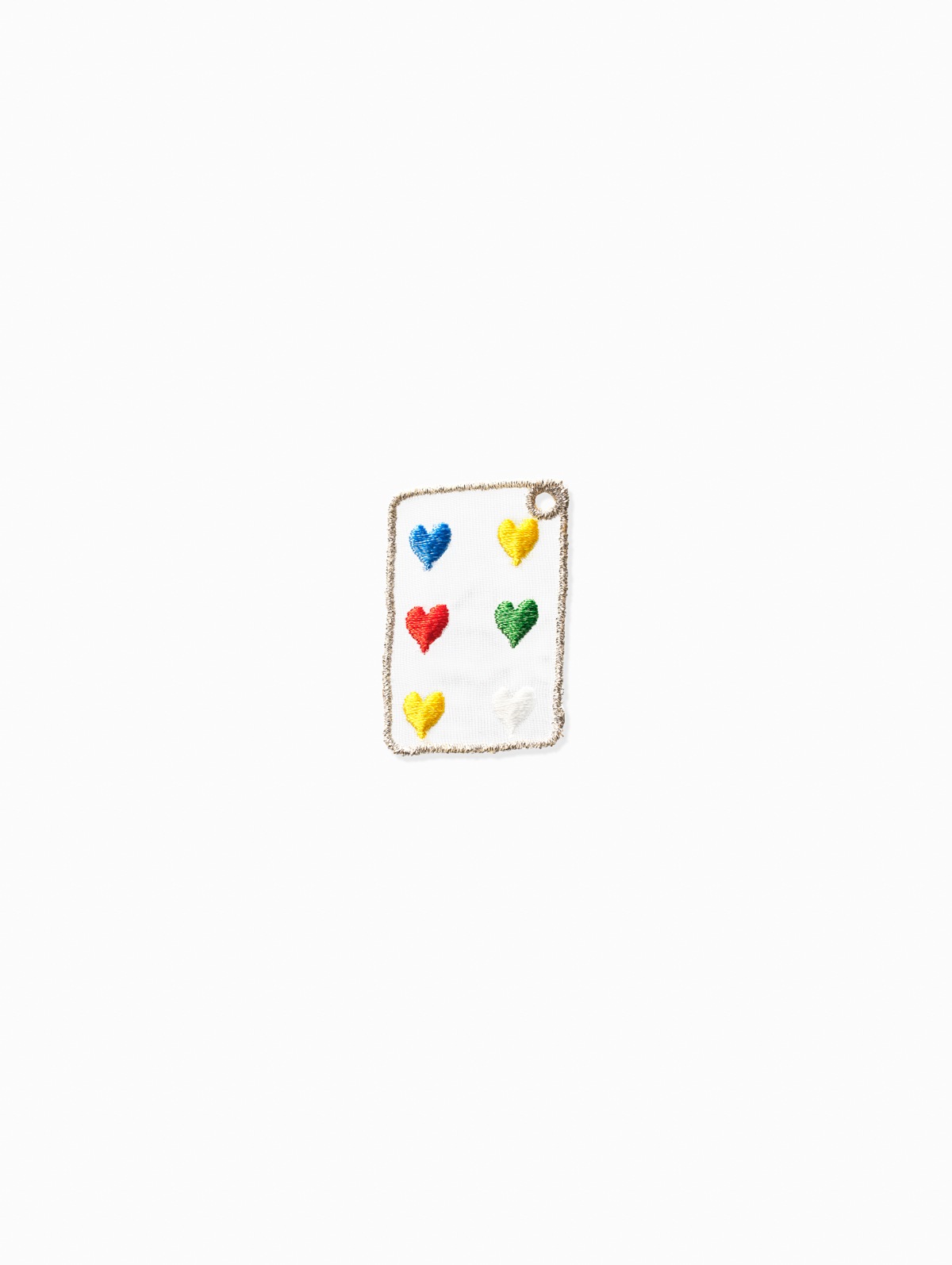 Playing Cards Embroidery Charm Heart 6