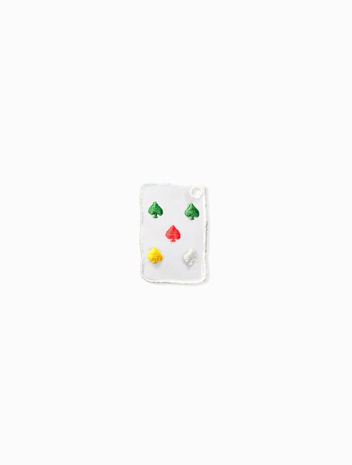 Playing Cards Embroidery Charm Spade 5