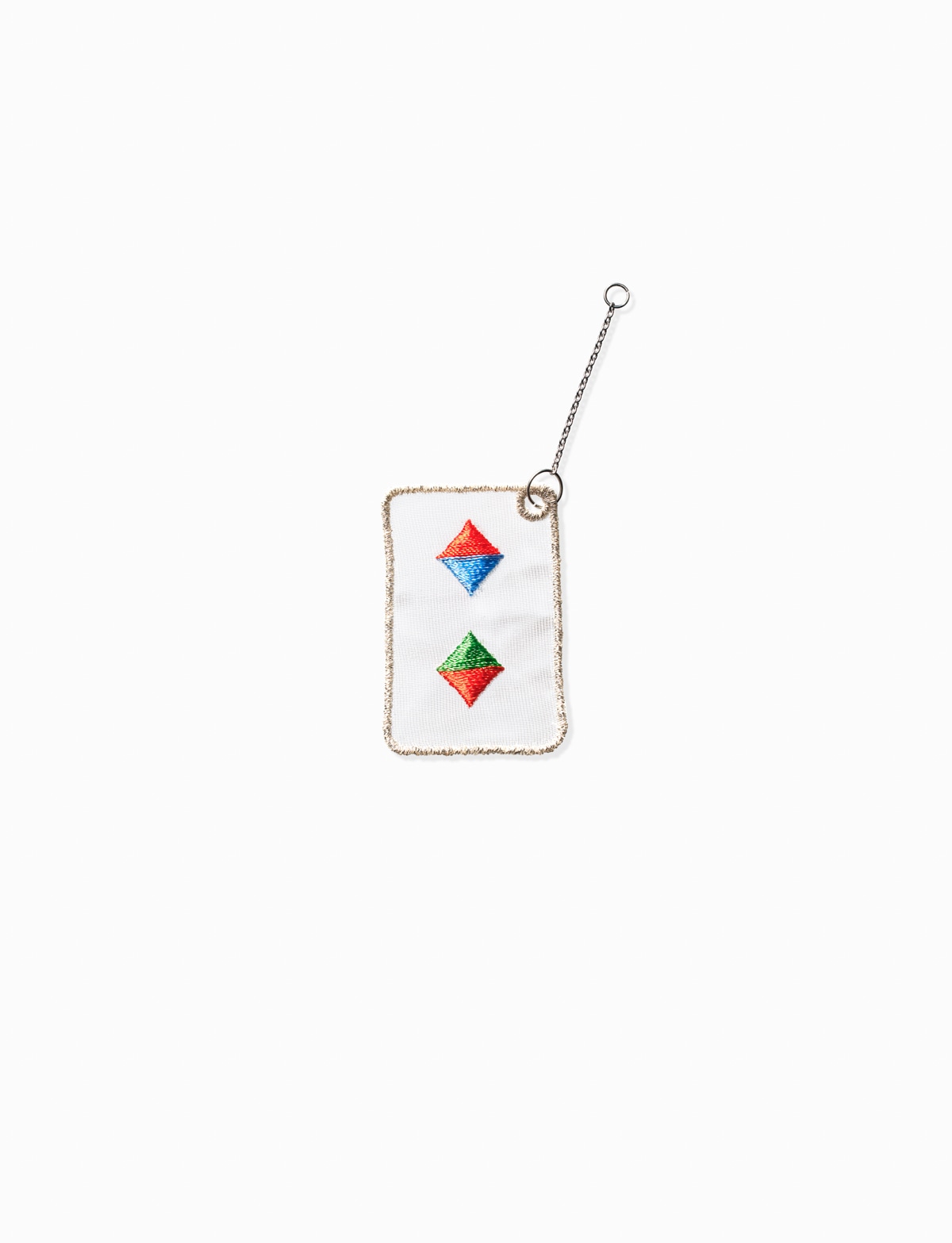 Playing Cards Embroidery Charm with Chain Diamond 2