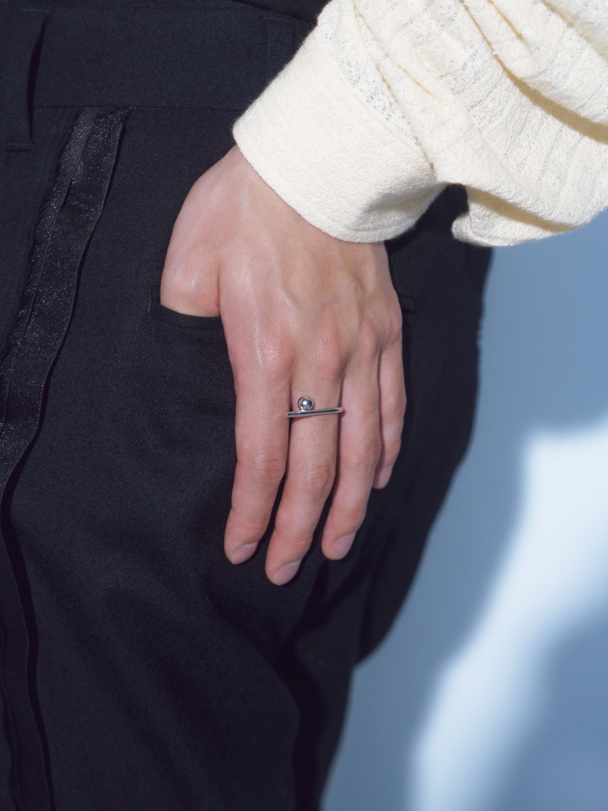 Touch the Line Open Ring