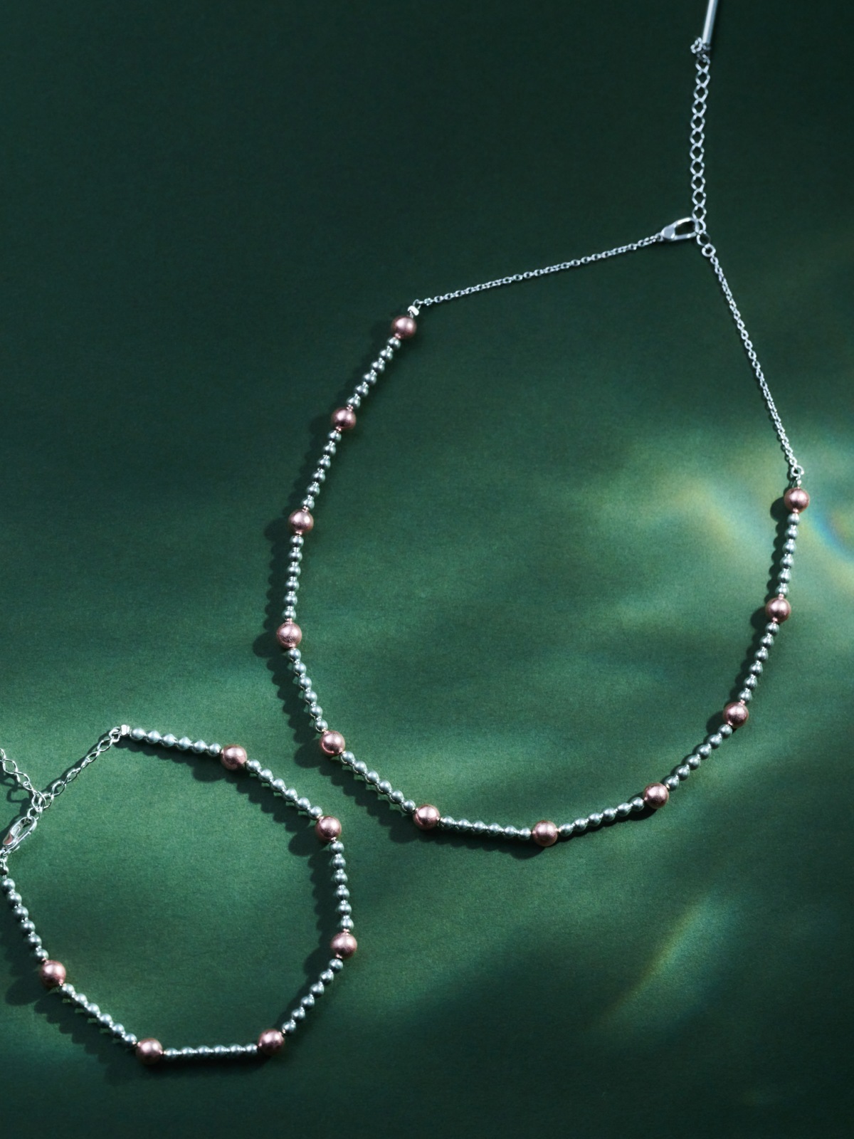 Ball Chain Choker [pink gold]