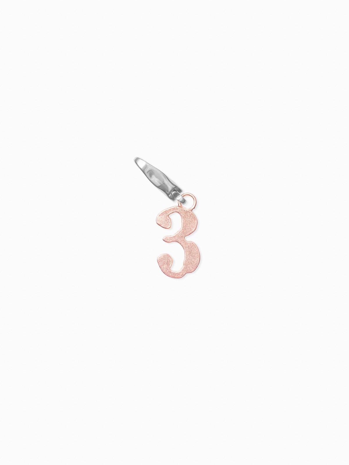 Playing Cards Number Charm 3 [pink gold]