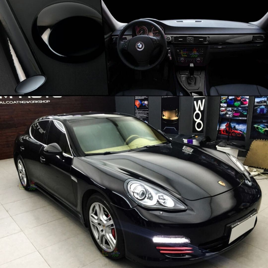 ツヤあり ブラック 保護フィルム付き(152cm幅) | ツヤあり