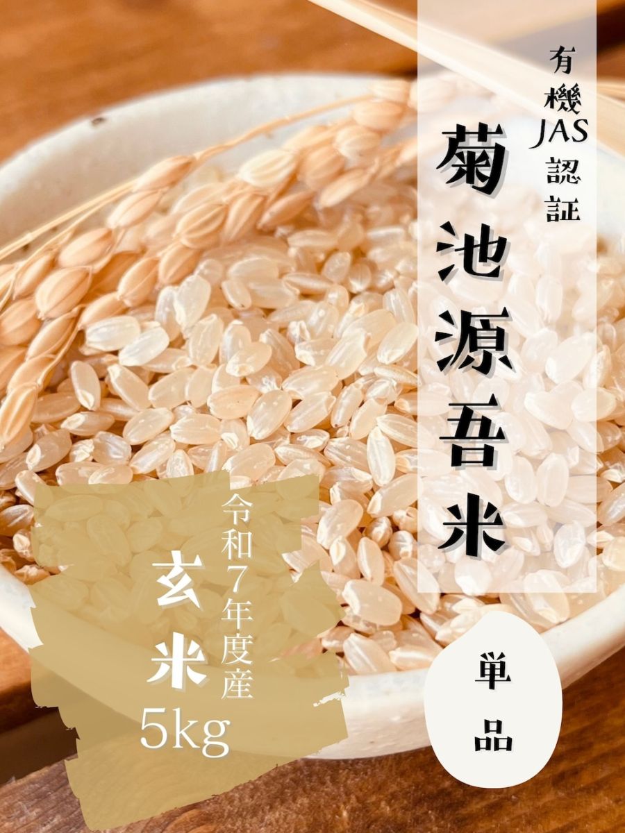 令和７年度産 玄米 ５kg｜菊池源吾米(有機JAS)