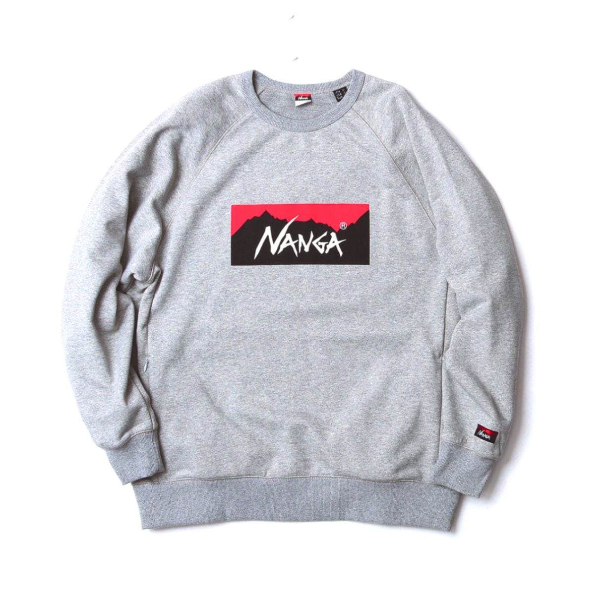 ECO HYBRID BOX LOGO SWEAT SHIRT L.GRY NANGA