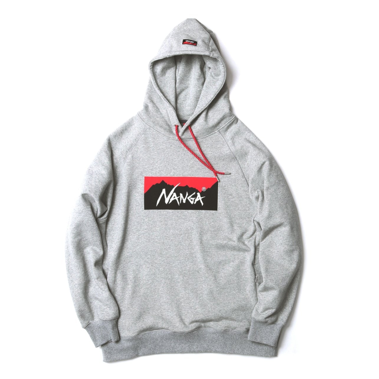 ECO HYBRID BOX LOGO SWEAT HOODIE L.GRY NANGA