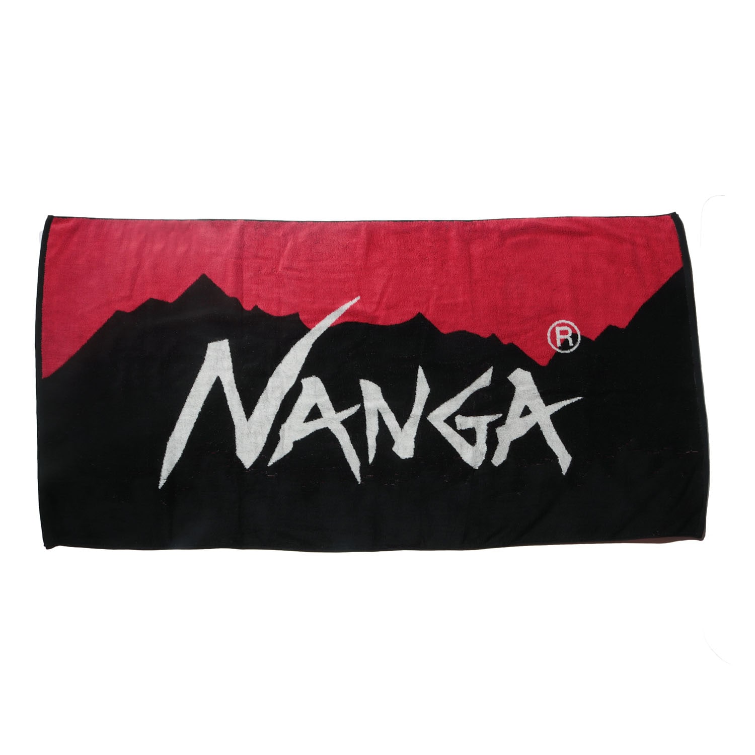 NANGA LOGO FACE TOWEL RED×BLK　NANGA