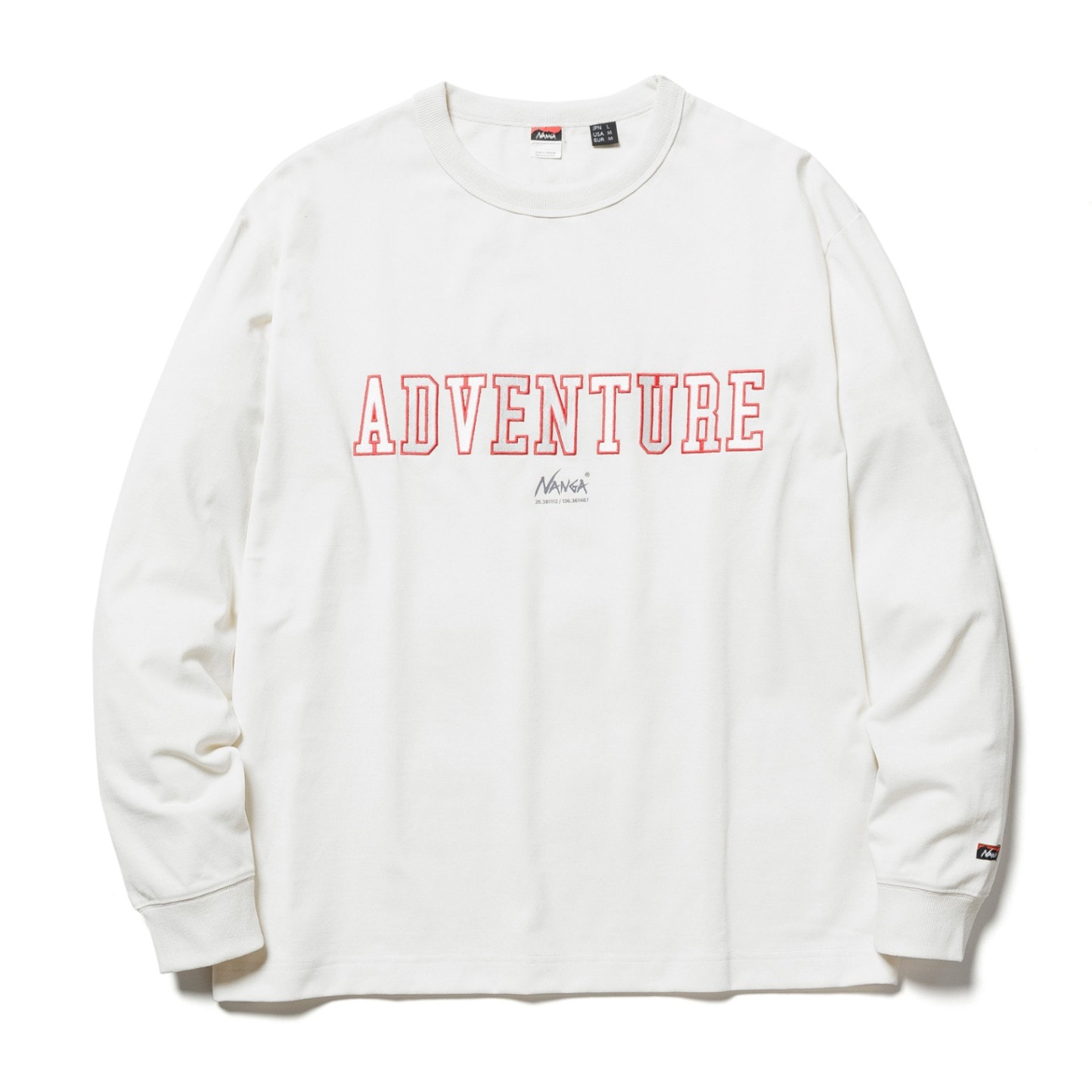 ECO HYBRID ADVENTURE L/S TEE WHT L NANGA