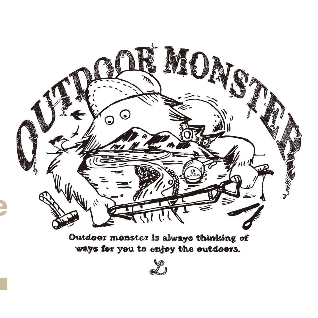 アウトドアモンスターカラー転写ステッカーL BLACK LALPHA