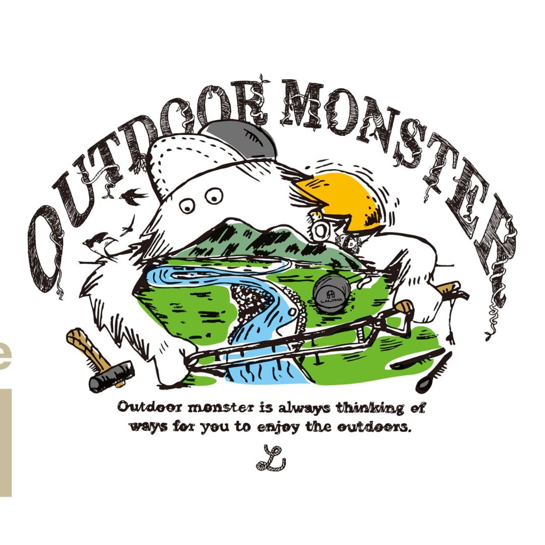 アウトドアモンスターカラー転写ステッカーM　 LALPHA