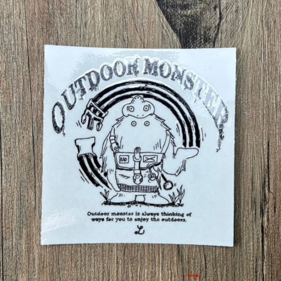 Outdoor Moster NIJINUI-BOY Sticker ブラック