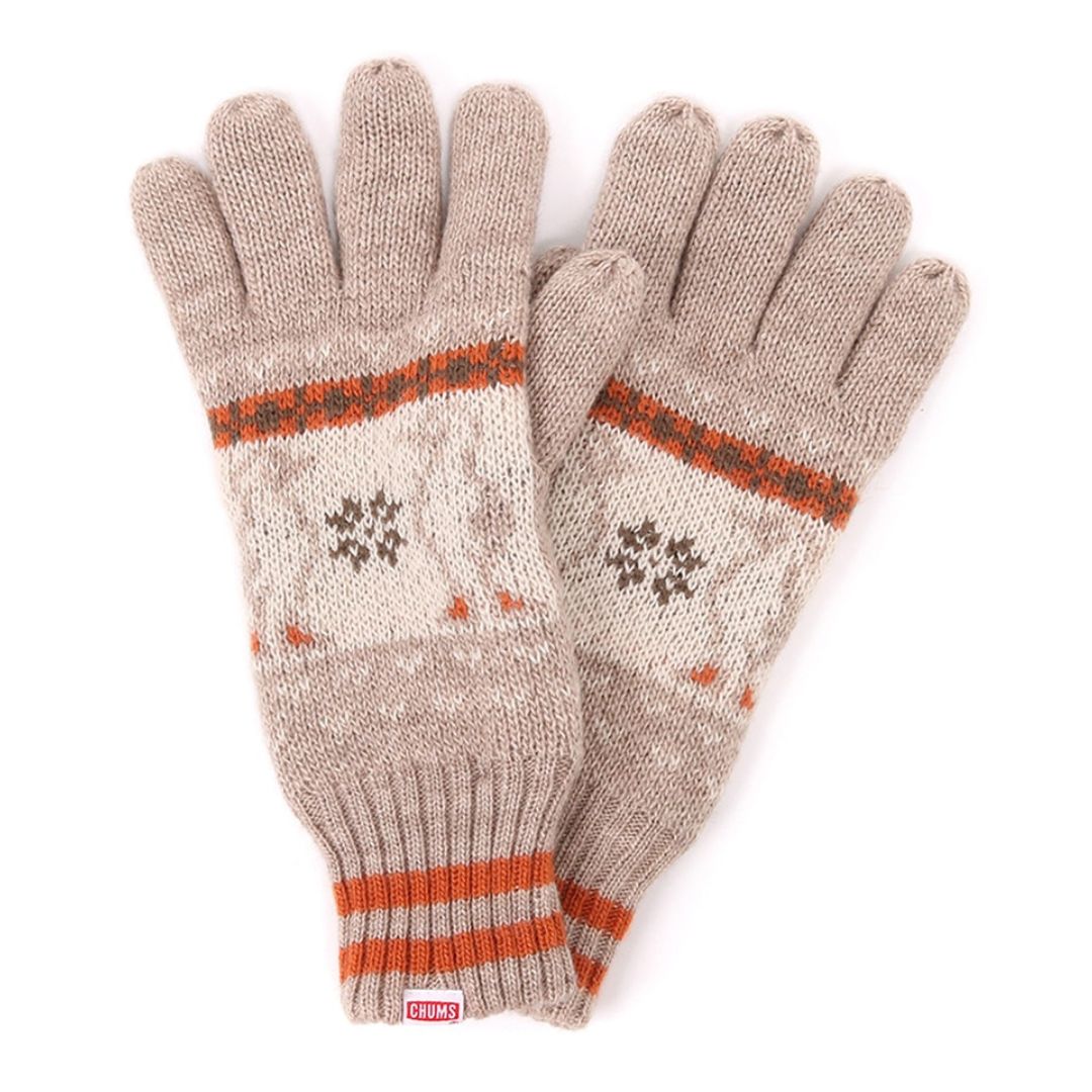 Booby Snow Knit GLOVE Beige  CHUMS