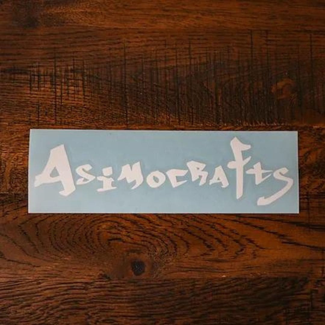 asimocraftsステッカー2大 白 asimocrafts