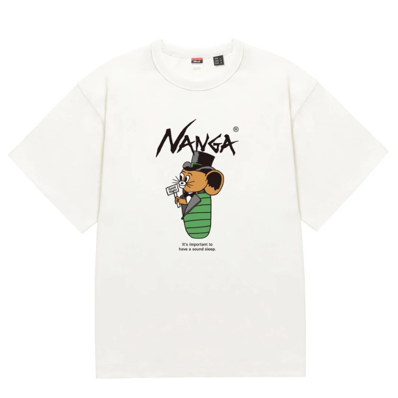 NANGA×JERRY UKAI ECO HYBRID SLEEPING JERRY MARQUEZ TEE/WHT