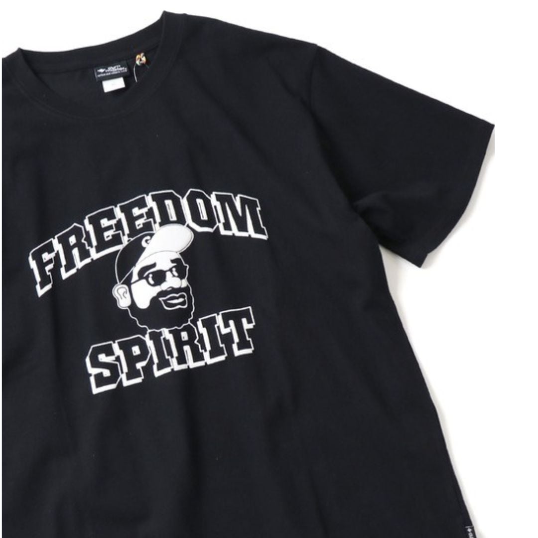 6.2oz起毛天竺 FREEDOM SPIRIT Tee BLACK  gym master