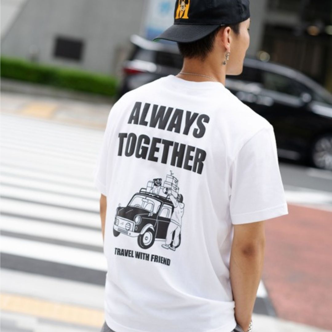 5.6oz ALWAYS TOGETHER Tee ホワイト/gym master
