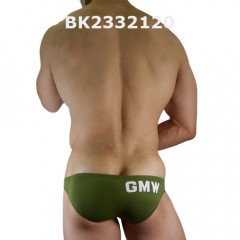 GMW センターシームクラシックT/Rシルケットビキニ green