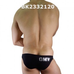 GMW センターシームクラシックT/Rシルケットビキニ black