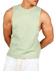 Muscle Tee Crew Neck Easy Fit SaltGreen