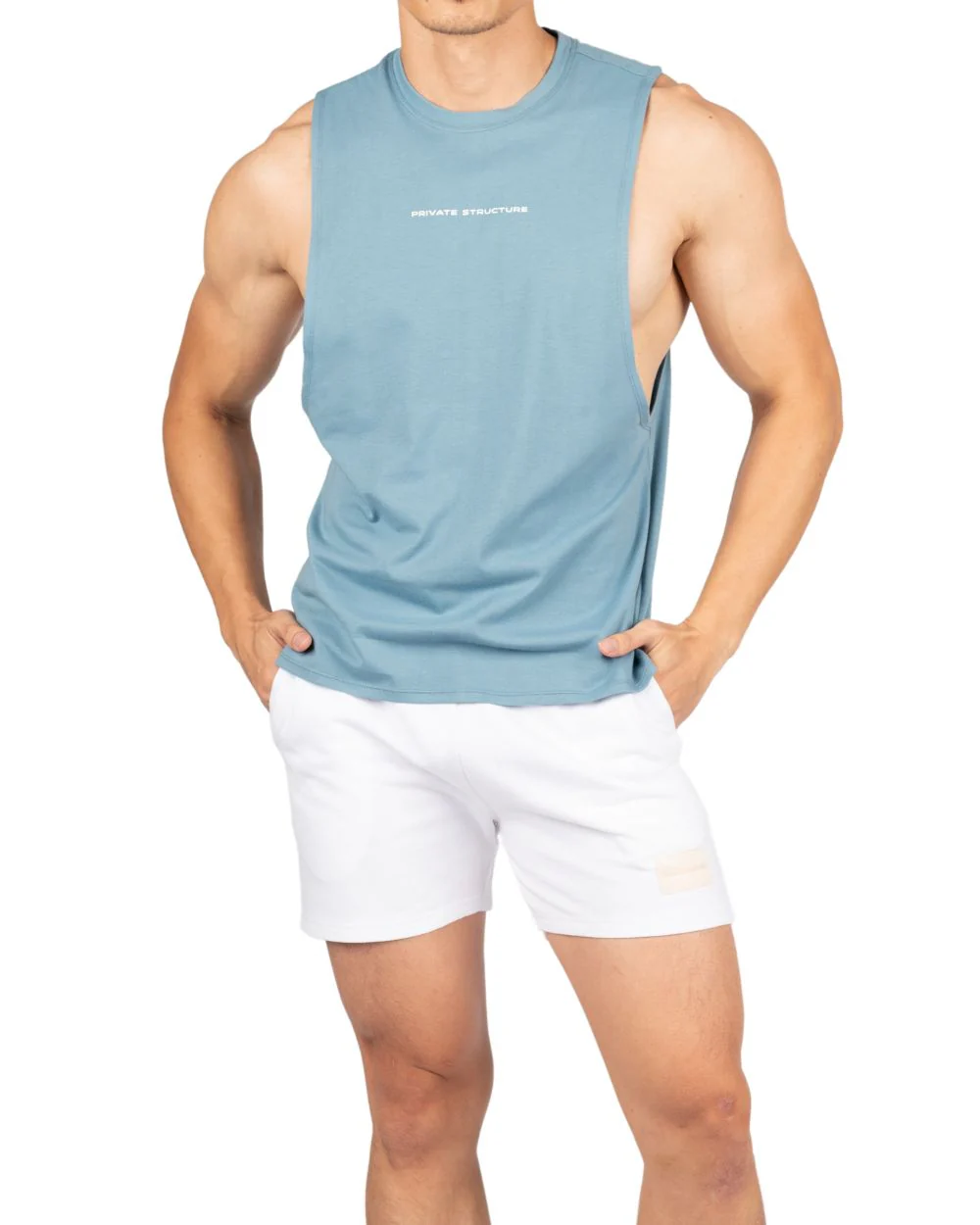 ��Muscle Tee�� Crew Neck Easy Fit FrostyBlue