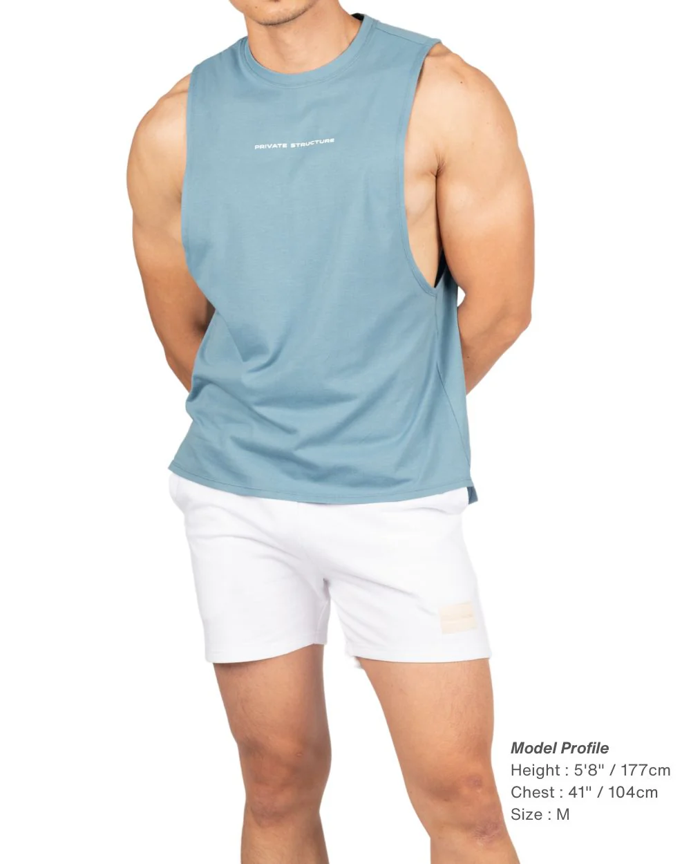��Muscle Tee�� Crew Neck Easy Fit FrostyBlue