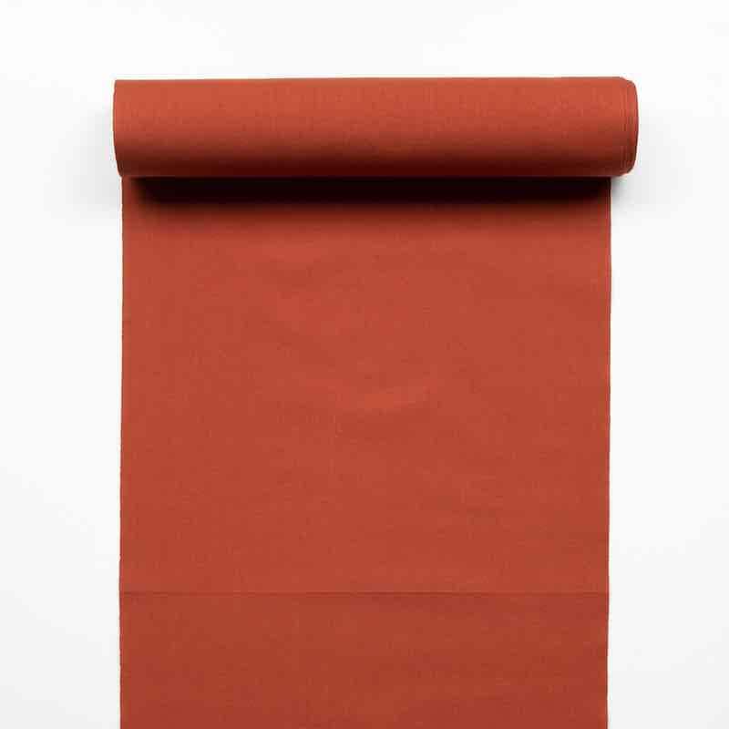 【遠州綿紬】無地もめん「レンガ色」