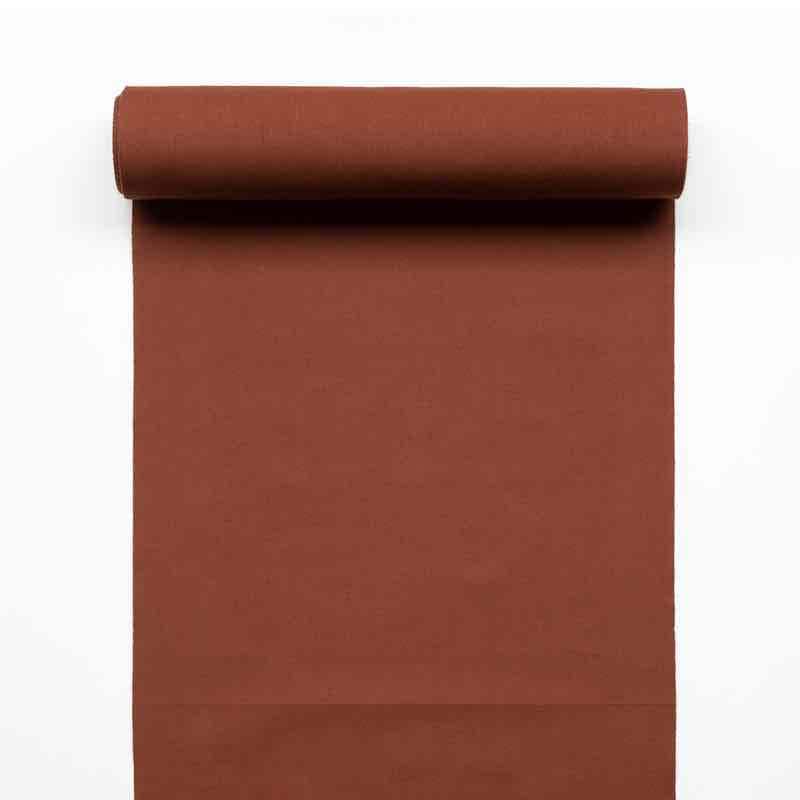 【遠州綿紬】無地もめん「赤茶色」