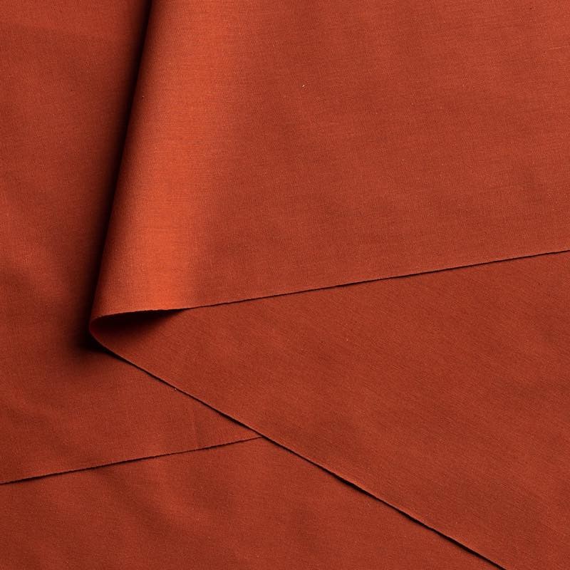 【遠州綿紬】無地もめん「レンガ色」カット売り