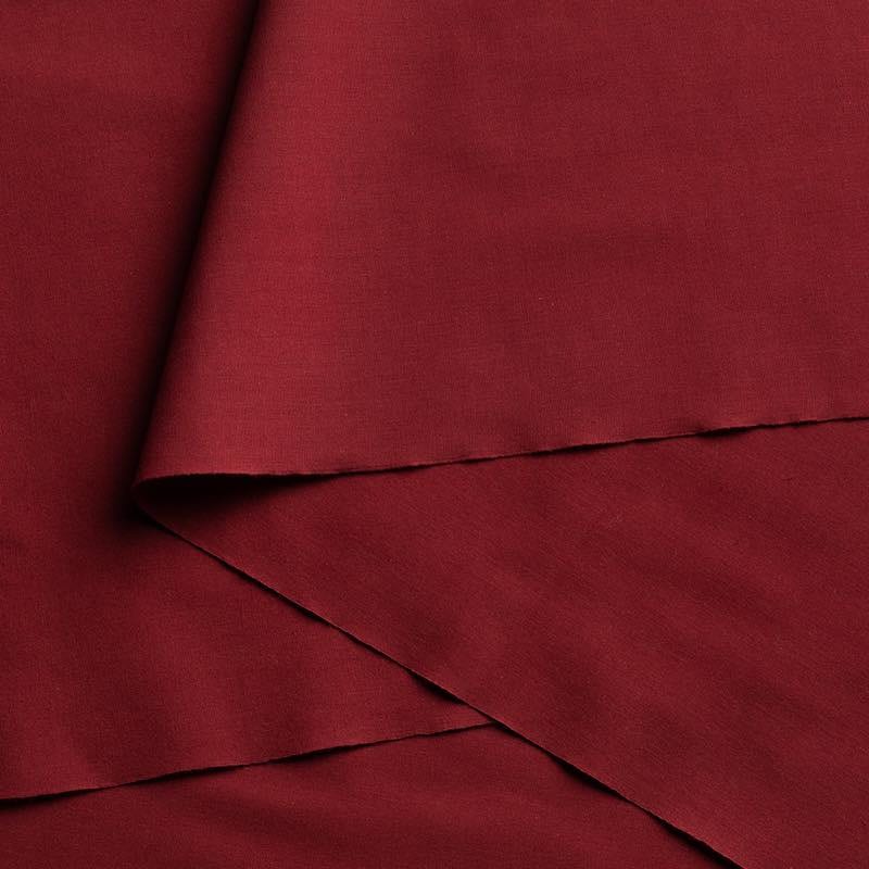 【遠州綿紬】無地もめん「えんじ色」カット売り