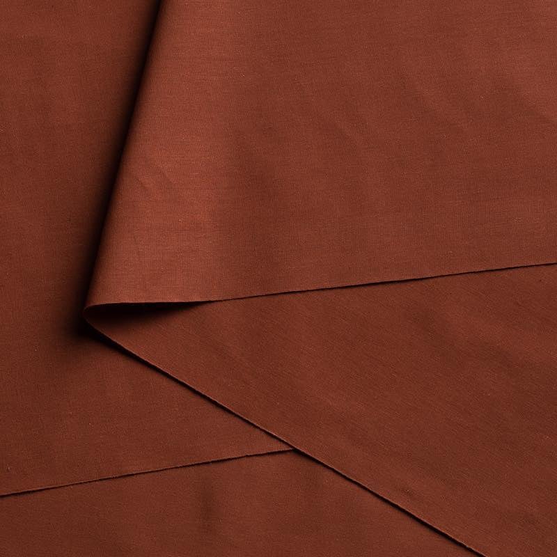 【遠州綿紬】無地もめん「赤茶色」カット売り