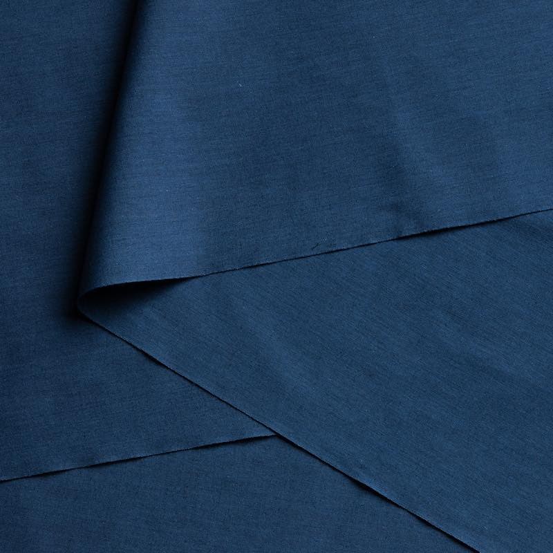 【遠州綿紬】無地もめん「はなだ色」カット売り