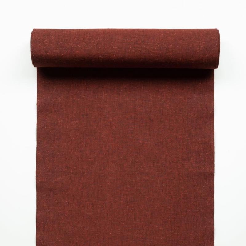 【遠州綿紬】無地紬「緋(あけ)」