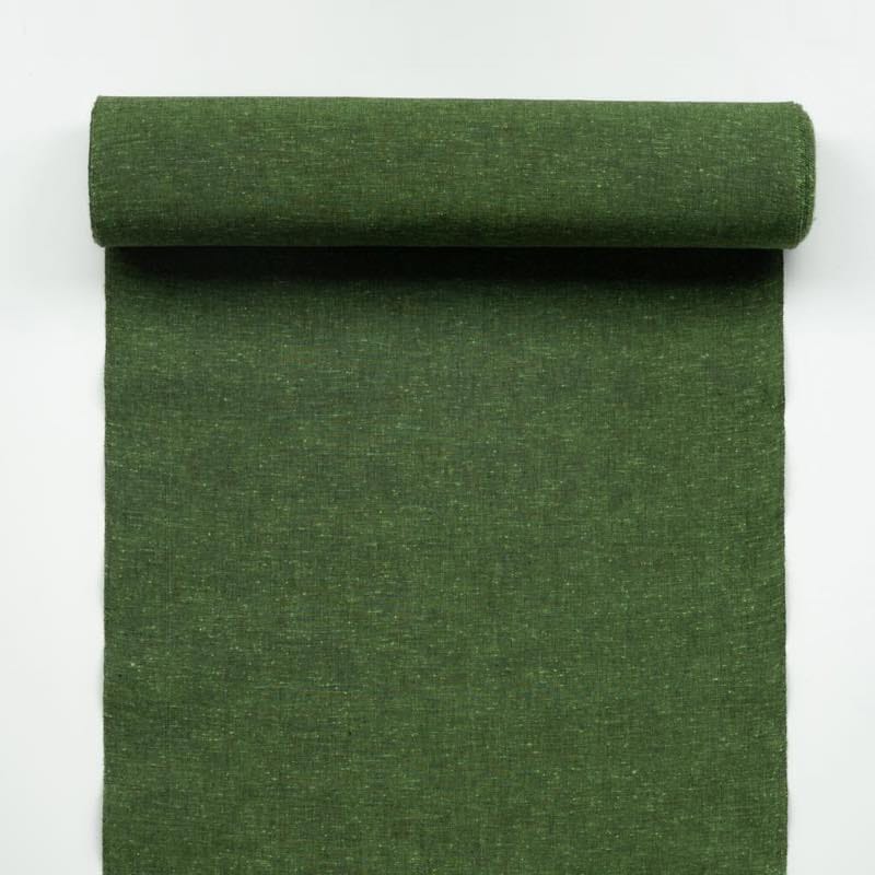 【遠州綿紬】無地紬「千歳緑(せんざいみどり)」