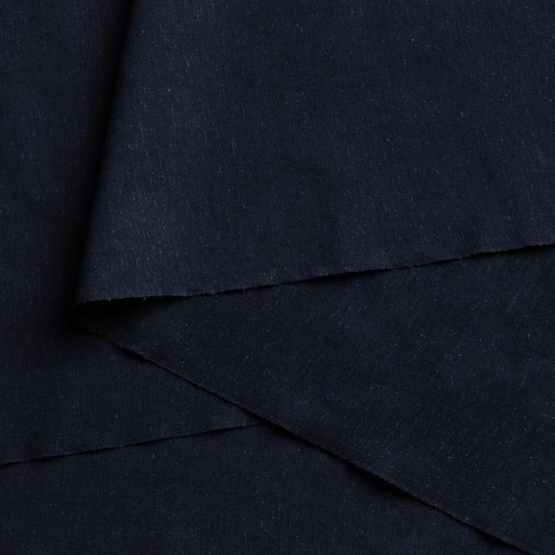 【遠州綿紬】無地紬「紺」カット売り