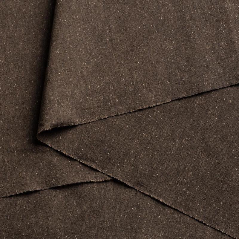 【遠州綿紬】無地紬「胡桃染」カット売り