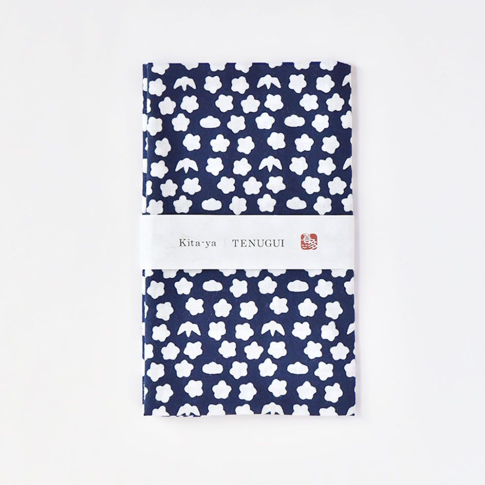 浜松注染手ぬぐい 松竹梅小紋 紺