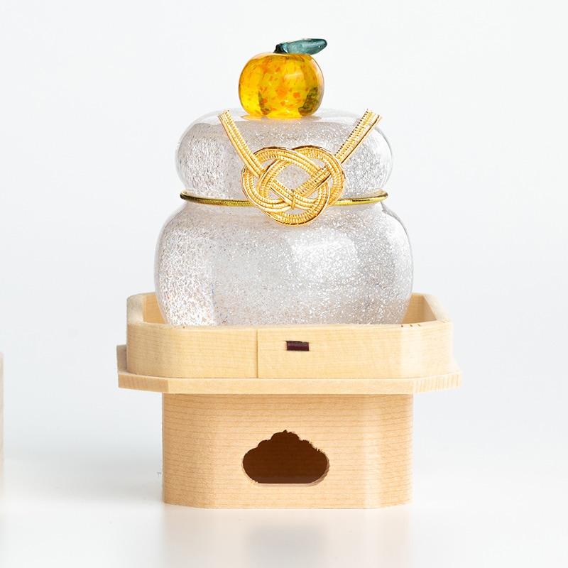 ムクガラス 鏡餅 小<三方付き>