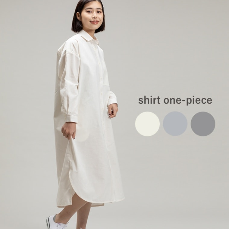 つむぐ シャツワンピース