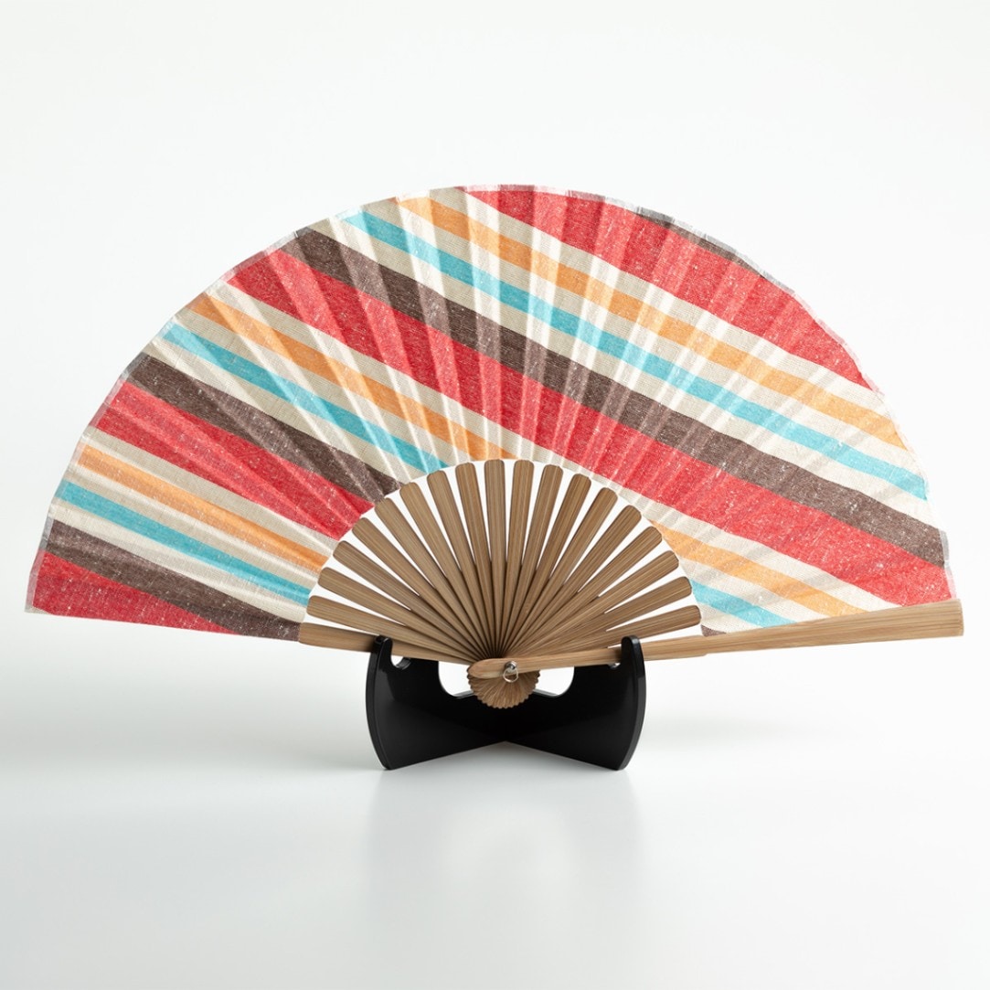 【遠州綿紬】扇子「ソレイユ」