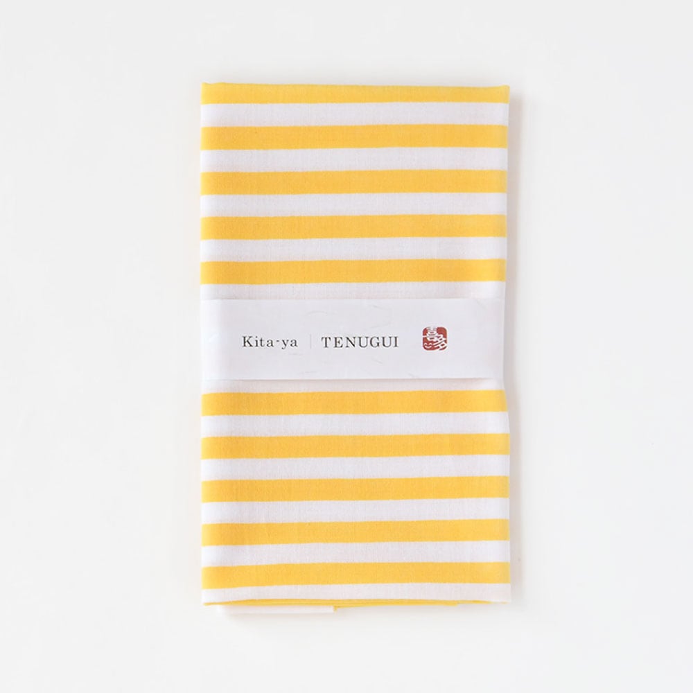 浜松注染手ぬぐい ボーダー　イエロー