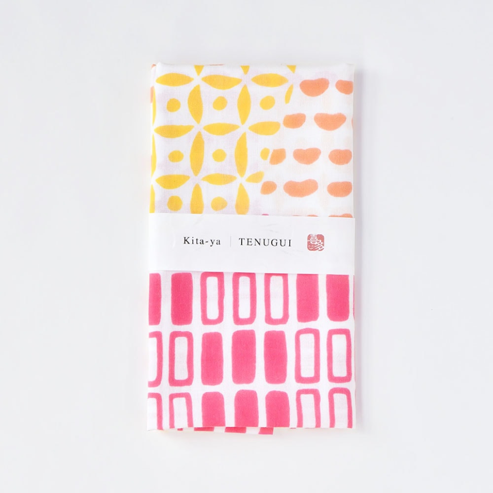 浜松注染手ぬぐい 七宝つなぎ　ピンク