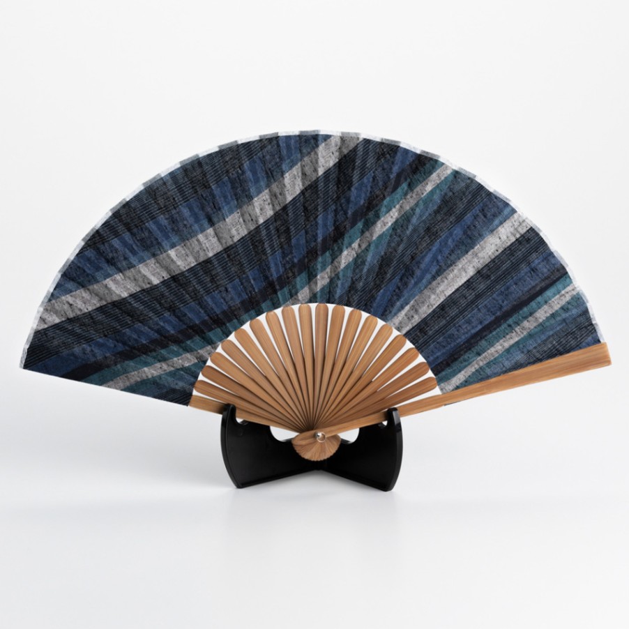 【遠州綿紬】扇子「大海」