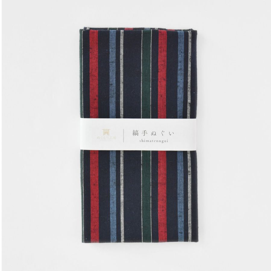 遠州綿紬 縞手ぬぐい こいのぼり