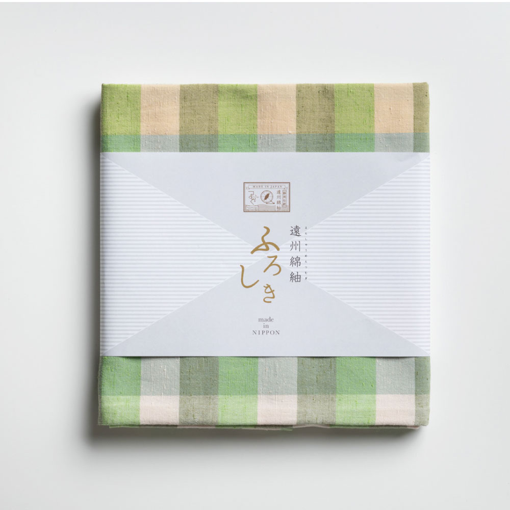 【つむぐ】風呂敷　90cm　青りんご