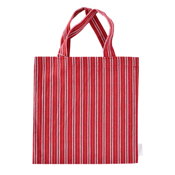 【遠州綿紬】ミニバッグ「赤いちじく」